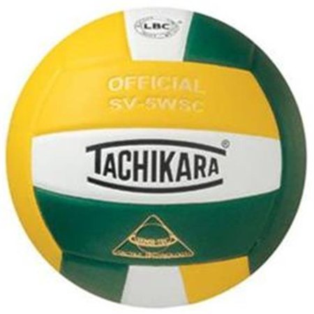 TACHIKARA Tachikara SV5WSC.GDW Sensi-Tec Composite High Performance Volleyball - Gold-White-Dark Green SV5WSC.GDW